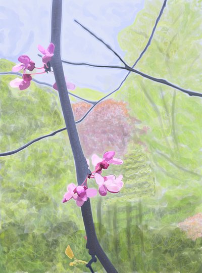 Branch and Blossom (digital kunst) af Evan Sklar