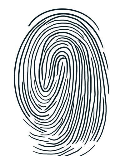 Tegning af et fingeraftryk fra Brooklyn (digital kunst) af Evan Sklar
