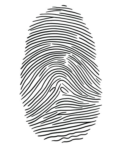 Tegning af et fingeraftryk fra Brooklyn (digital kunst) af Evan Sklar