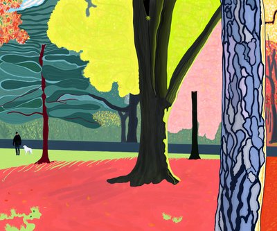 Efterår, Prospect Park (digital kunst) af Evan Sklar