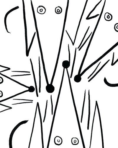 Fire Daschunds, ca. 2020-24 (digital kunst) af Evan Sklar