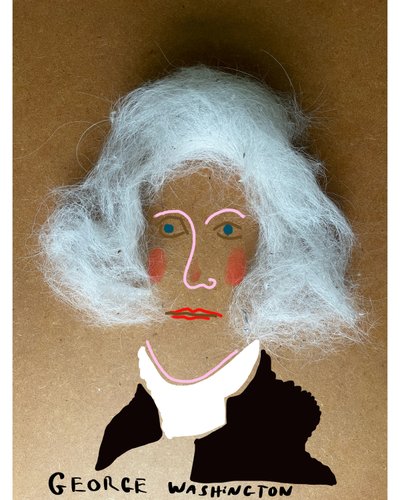 George Washington (collage-tegning) af Evan Sklar