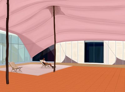 Miro Foundation, Barcelona, Spanien, 2025 (digital kunst) af Evan Sklar