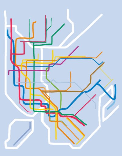 New York City Subway, 2025 (digital kunst) af Evan Sklar