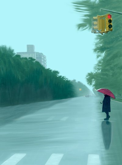 Ocean Parkway, 2025 (digital kunst) af Evan Sklar