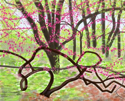 Prospect Park, forår, 2017 (håndtegnet på en iPad med en Apple-blyant) af Evan Sklar