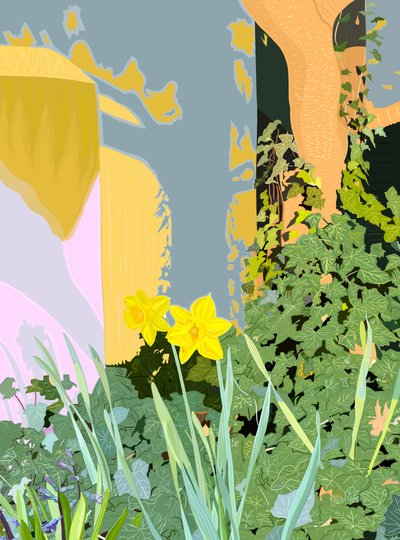 To påskeliljer.jpg, ca. 2020-24 (digital kunst) af Evan Sklar
