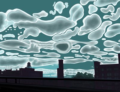 Udsigt fra Bruckner Expressway (digital kunst) af Evan Sklar