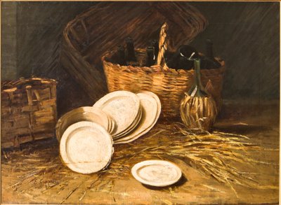 Stilleben (olie på lærred) af Evaristo Cappelli