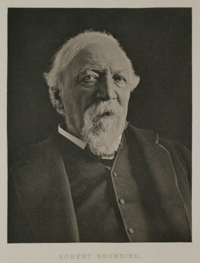 Portræt af Robert Browning (1812-89), ca. 1889 af Eveleen Myers