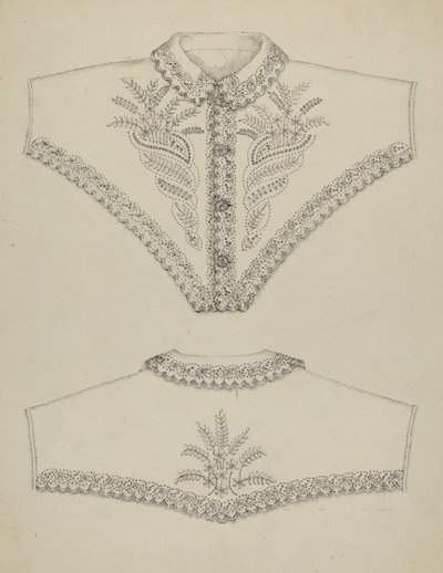 Broderet natkjole af Evelyn Bailey