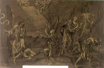 The Valley of Shadows, ca. 1899 (pastel, kridt på papir) af Evelyn De Morgan