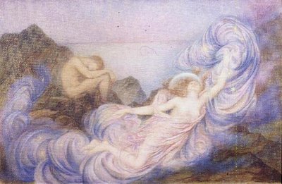 Twilight (olie på lærred) af Evelyn De Morgan
