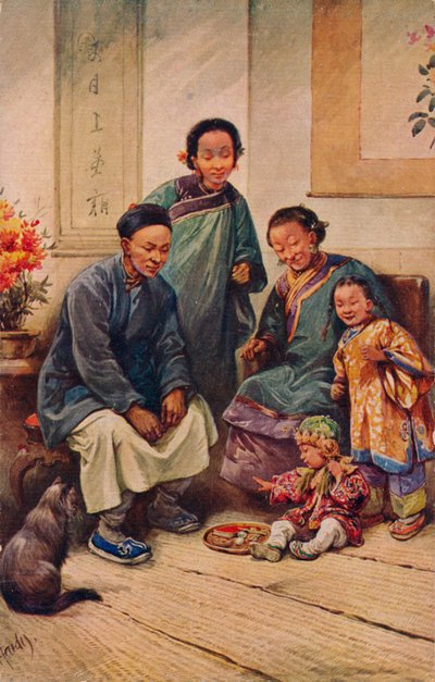 A Baby Boys Birthday, c1910 af Evelyn Elizabeth Hardy