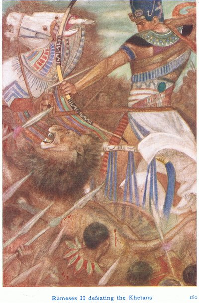 Ramesses EE besejrer Khitans (Black Litho) af Evelyn Paul