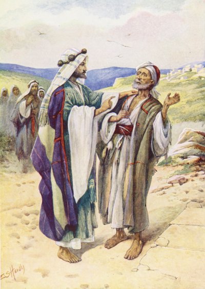 Jesus helbreder den døve mand (farvelitografi) af Evelyn Stuart Hardy