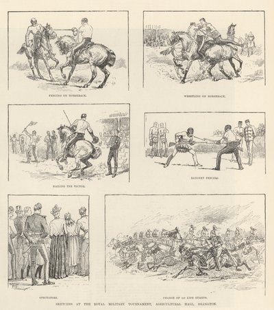 Skitser ved Royal Military Tournament, Agricultural Hall, Islington af Evelyn Stuart Hardy