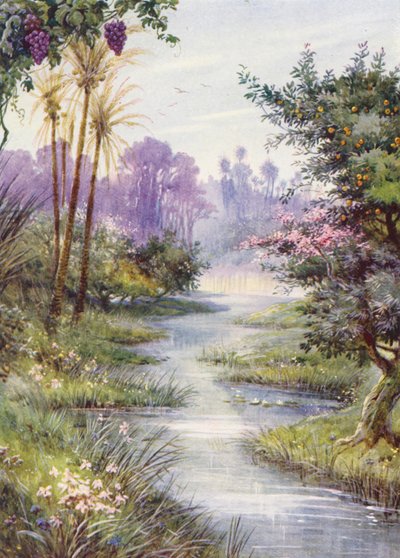 Edens have (farvelitografi) af Evelyn Stuart Hardy