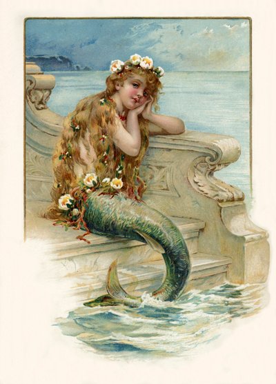 Den lille havfrue (chromolitho) af Evelyn Stuart Hardy