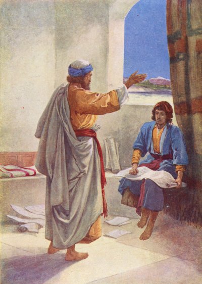 Timotheus, der hjalp Paulus (farvelitografi) af Evelyn Stuart Hardy