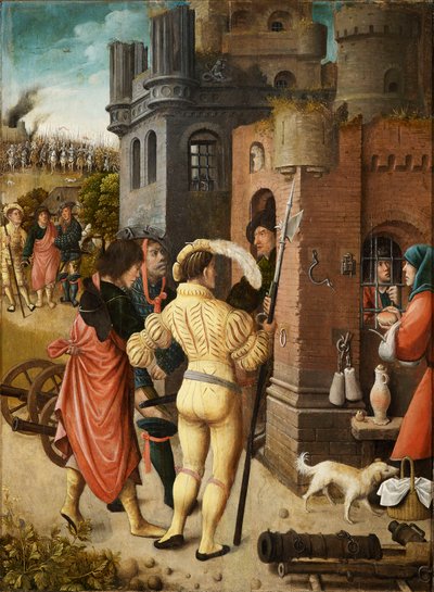Scene fra Saint Rochs liv, 1517. af Everaert Orley