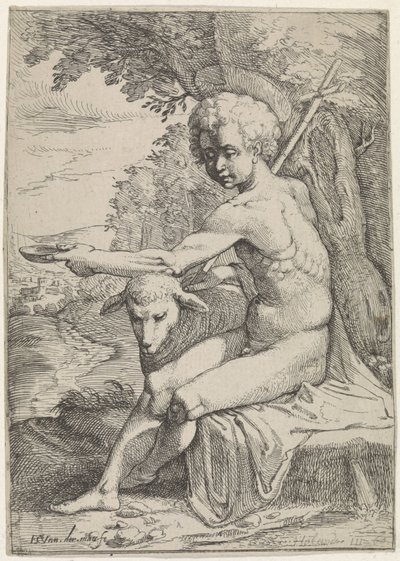 Johannes Døberen i ørkenen af Everard Crynsz. van der Maes
