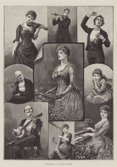 Medvirkende ved en amatørkoncert af Everard Hopkins