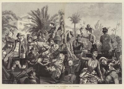 Kampen om blomsterne i Cannes af Everard Hopkins