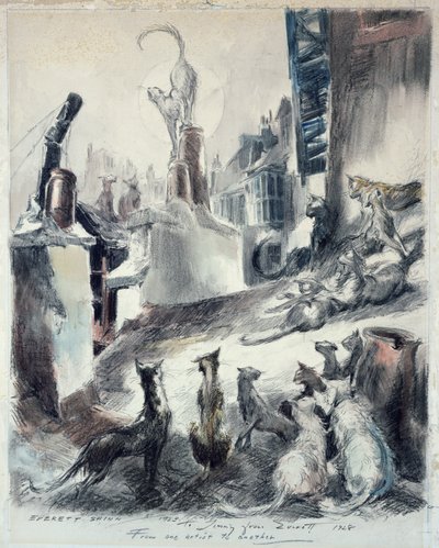 Alley Cats af Everett Shinn