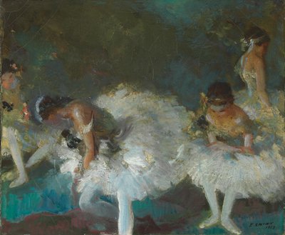 Dansere bag scenen af Everett Shinn