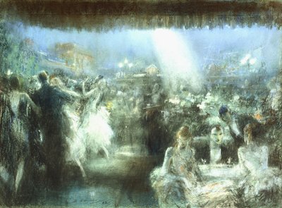 Café på taget af Everett Shinn