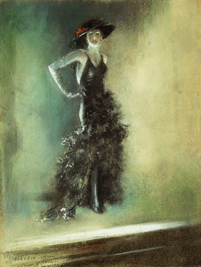 Scene - Den sorte kjole af Everett Shinn
