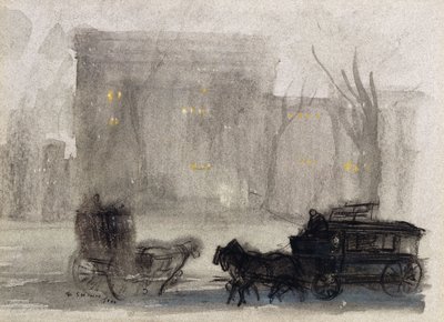 Udsigt over New York - Washington Square af Everett Shinn
