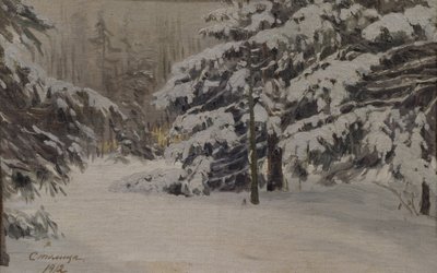 Vinter på øerne Sankt Petersborg, 1912 af Evgeni Ivanovich Stolitsa
