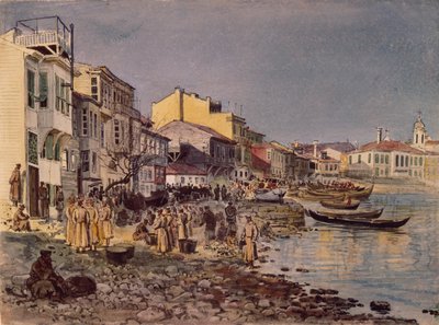 Russiske soldater ved dæmningen i San Stefano, 1878 af Evgeni Kirillovich Makarov