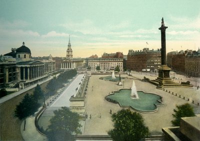 Trafalgar Square, ca. 1900-tallet. af Eyre and Spottiswoode