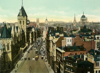 Udsigt fra St. Clement Danes Viser domstolene, c1900-tallet. af Eyre and Spottiswoode
