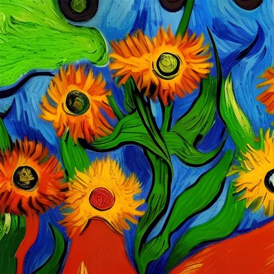 Smukt impressionistisk blomstermaleri på lærred, vægdekoration til soveværelset, levende farver af F. Abderrahim