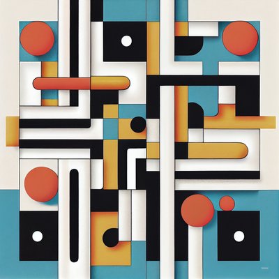Vægdekoration på lærred i en minimalistisk og postmoderne indretningsstil af F. Abderrahim