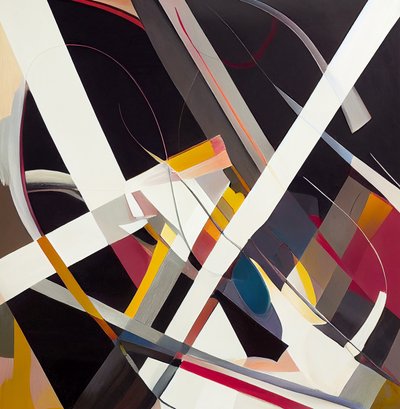 Moderne abstrakt surrealistisk maleri, vægkunsttryk af F. Abderrahim