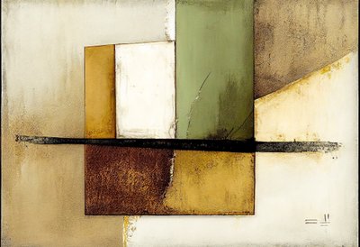 Geometrisk abstrakt kunstsammensætning, vægkunsttryk af F. Abderrahim