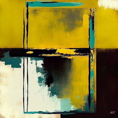 Minimalistisk abstrakt, moderne vægdekorationsideer til stuen, kunsttryk af F. Abderrahim