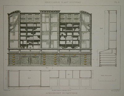 Design til et brevskriverskab, illustration fra 
