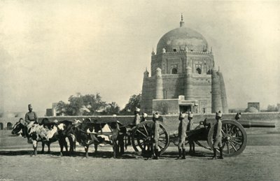 Indisk garnisonsartilleri med tungt batteri 40-pr. M.L. Udstyr - Boreordre Khaki, 1901. af F. Bremner
