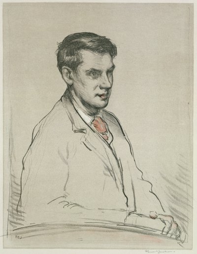 Portræt af Alfred Orage (blyant og akvarel på papir) af F. Ernest Jackson