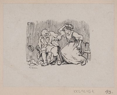 Illustration til "Askeladden som fik prinsessen til at løgste sig" af F. Hendriksen
