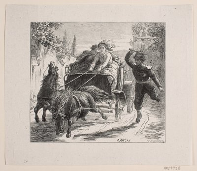 Illustration til Bjørnstjerne Bjørnson "En skitse fra Italien" af F. Hendriksen