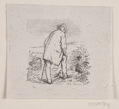 Illustration til "De sidste timer", digt af H. J. Greensteen af F. Hendriksen