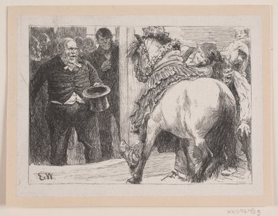 Illustration til "Herremandsbruden" af F. Hendriksen