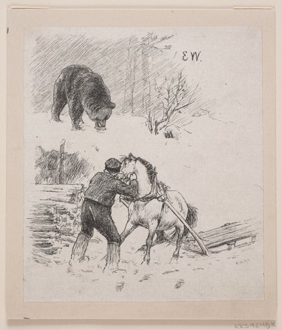 Illustration til "Velgjort og ilede lønnet" af F. Hendriksen